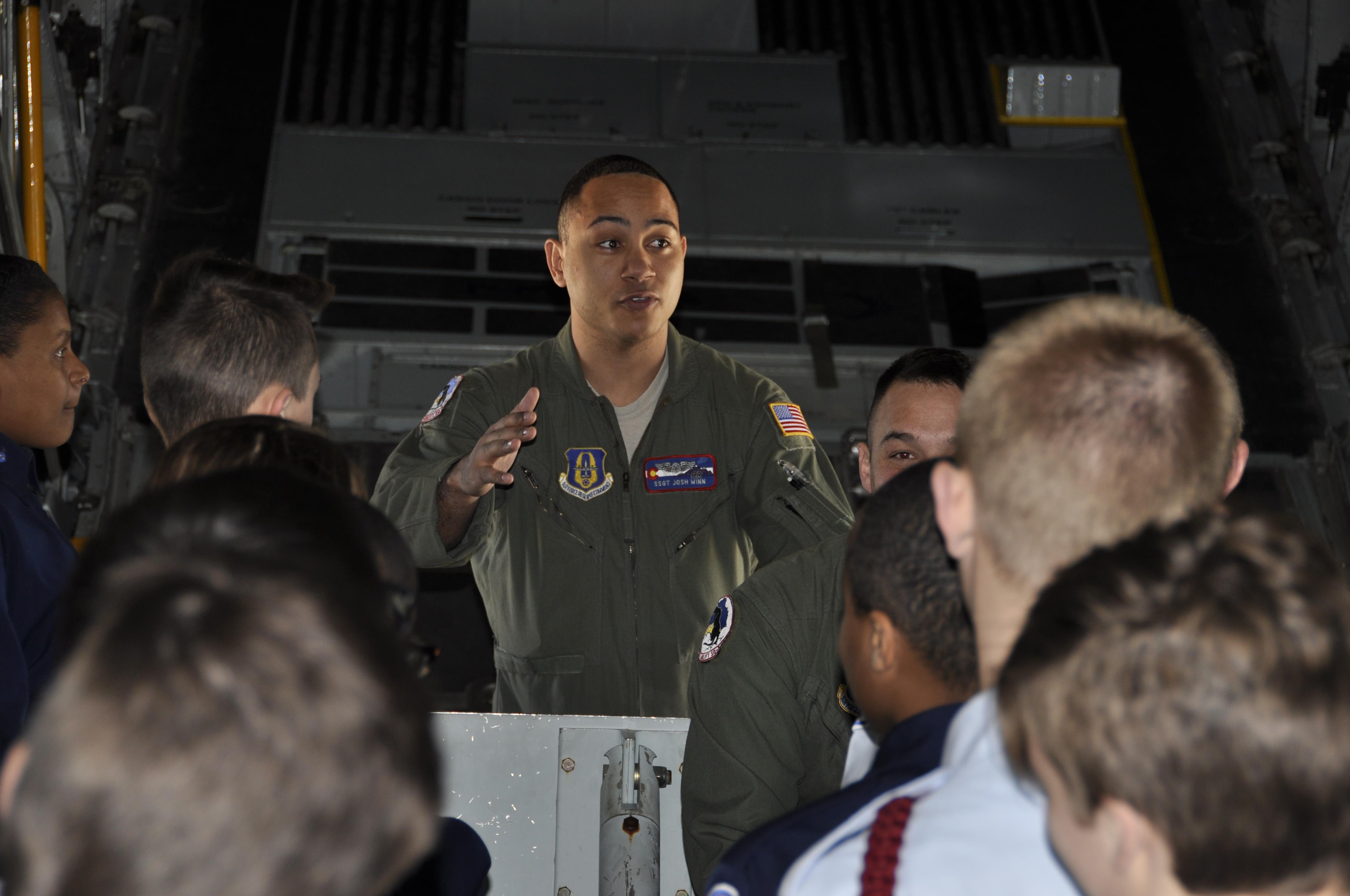 Air Force JROTC cadets visit Reserve wing > 302nd Airlift Wing