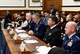 Air Force Vice Chief of Staff Gen. Stephen Wilson, right, testifies before the House Armed Services Committee about nuclear deterrence in Washington, D.C., March 8, 2017.  With Wilson were Vice Chairman, Joint Chiefs of Staff Gen. Paul Selva; U.S. Strategic Command commander, Gen. John Hyten; and Vice Chief of Naval Operations Adm. Bill Moran.  (U.S. Air Force photo/Scott M. Ash)