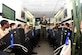 U.S. Air Force Staff Sgt. Dylan Crump, 633rd Aerospace Medicine Squadron aerospace and operational physiology technician, briefs Kecoughtan High School Navy JROTC students about the effects of oxygen deprivation on pilots at Joint Base Langley-Eustis, Va., Feb. 28, 2017. The students also toured the 633rd Security Forces Squadron, including the Military Working Dogs and armory, during their visit to the installation. (U.S. Air Force photo/Airman 1st Class Derek Seifert)