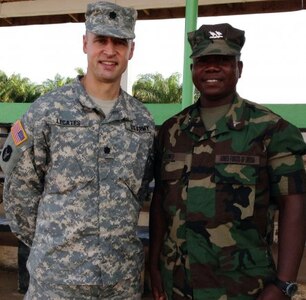 Army Lt. Col. William Lecates, shown on deployent, serves as a doctor in the New York Army National Guard and as a kidney specialist in private practice. He said that his service in the Army Guard has given him a greater breadth of medical knowledge benefiting both his civilian and military patients.