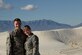 Senior Airman Alex Greenawalt, a 49th Civil Engineer Squadron explosive ordnance disposal technician and Airman 1st Class Alana Greenawalt, a 635th Materiel Maintenance Group power production technician, pose for a photo at White Sands National Monument, N.M. on Dec. 23, 2016. (U.S. Air Force photo by Tech. Sgt. Amanda Junk)