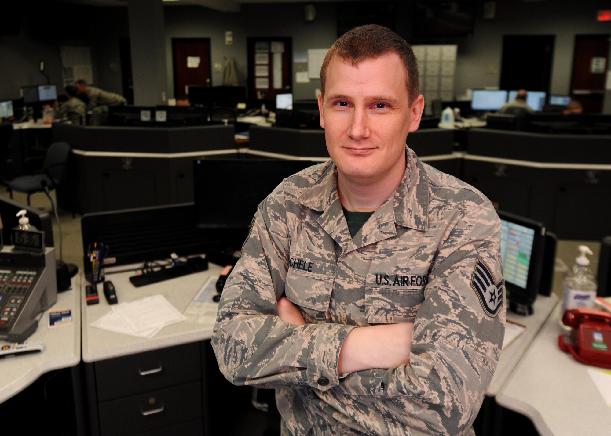 U.S. Air Force Staff Sgt. Justin Buchele, 19th Airlift Wing command post systems NCO in charge, was nominated as Combat Airlifter of the Week March 10, 2017, at Little Rock Air Force Base, Ark. Buchele showcases Excellence in All We do by maintaining all of the system programs at the Little Rock AFB Command Post. (U.S. Air Force photo by Airman 1st Class Grace Nichols)