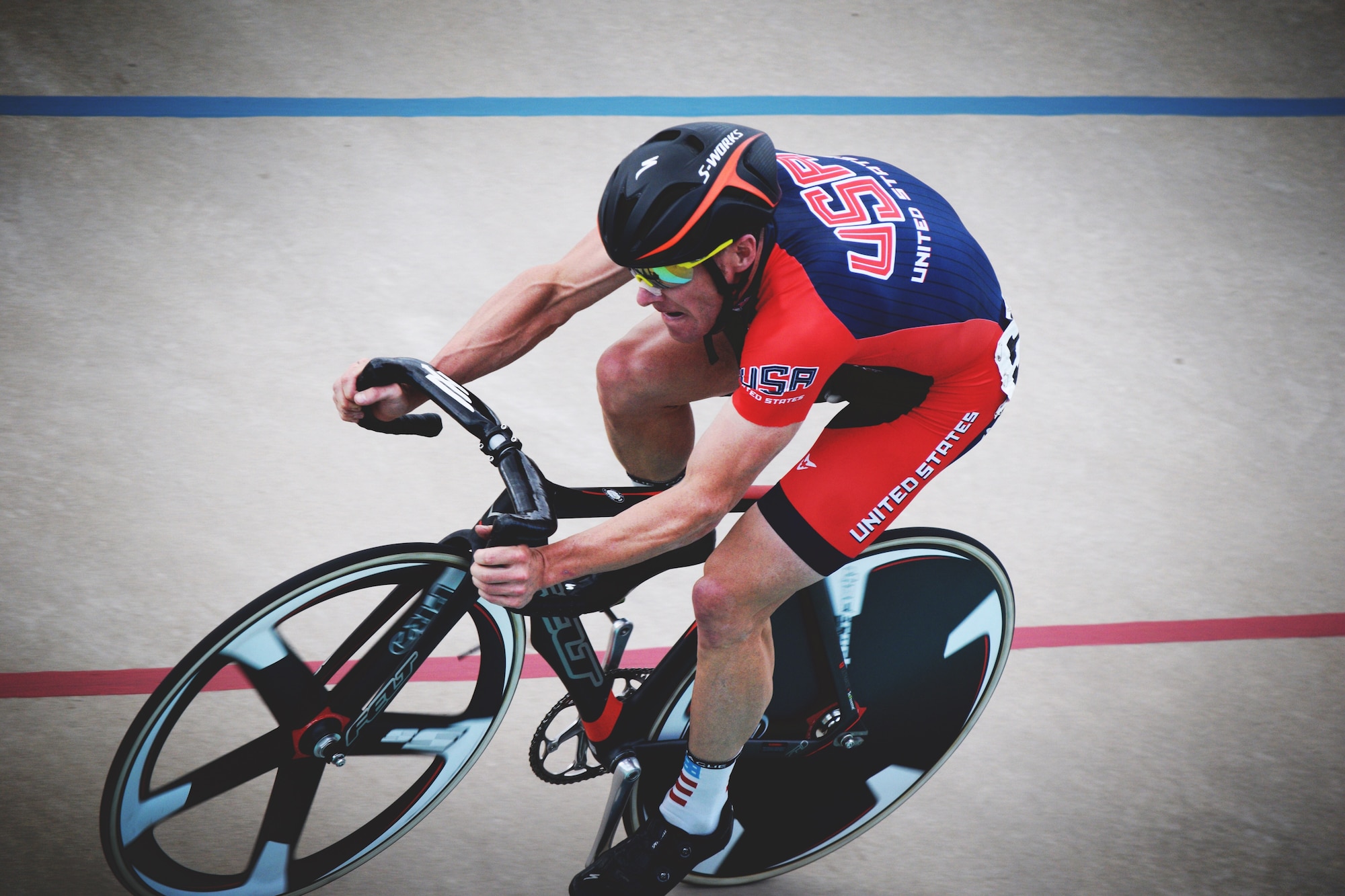 Maj. Ian Holt, 614th Air and Space Operations Center mission director, competes in a cycling event, July 5, 2015, Colorado Springs, Colorado. After carefully reviewing submissions from athletic Airmen across Vandenberg, the 30th Force Support Squadron fitness center staff announced Holt, and 1st Lt. Aly Gleason, 2nd Range Operations Squadron range control officer instructor, as the male and female athletes of the year respectively, in mid-January. (Courtesy photo by Julie Holt/Released)