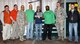 Col. Anthony Sansano, 14th Mission Support Group commander, presents members of the 14th Civil Engineer Squadron the Mississippi Recycling Coalition's 2016 Environmental Hero Award March 9, 2017, at the Columbus Air Force Base Recycling Center. Columbus AFB was presented the award at the Capitol Rotunda March 2 in Jackson, Mississippi. (U.S. Air Force photo)