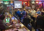 Col. David Enfield, 433rd Mission Support Group commander, speaks to members of the San Antonio Area Eagle Scout Alumni Association at their monthly meeting at Chester's Hamburgers March 8, 2017. The association meets on the second Wednesday of every month and sponsors Troop 1021 on the southside of San Antonio. (U.S. Air Force photo by Benjamin Faske)