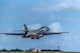 A U.S. Air Force B-1B Lancer assigned to the 9th Expeditionary Bomb Squadron, deployed from Dyess Air Force Base (AFB), Texas, takes off March 10, 2017, at Andersen AFB, Guam. The B-1B's are deployed to Andersen as part of U.S. Pacific Command's (USPACOM) Continuous Bomber Presence operations. This forward deployed presence demonstrates continuing U.S. commitment to stability and security in the Indo-Asia-Pacific region. Most importantly, these bomber rotations provide Pacific Air Forces and USPACOM commanders an extended deterrence capability. (U.S. Air Force photo by Airman 1st Class Jacob Skovo)