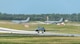 A U.S. Air Force B-1B Lancer assigned to the 9th Expeditionary Bomb Squadron, deployed from Dyess Air Force Base (AFB), Texas, takes off March 10, 2017, at Andersen AFB, Guam. The B-1B's are deployed to Andersen as part of U.S. Pacific Command's (USPACOM) Continuous Bomber Presence operations. This forward deployed presence demonstrates continuing U.S. commitment to stability and security in the Indo-Asia-Pacific region. Most importantly, these bomber rotations provide Pacific Air Forces and USPACOM commanders an extended deterrence capability. (U.S. Air Force photo by Senior Airman Joshua Smoot)