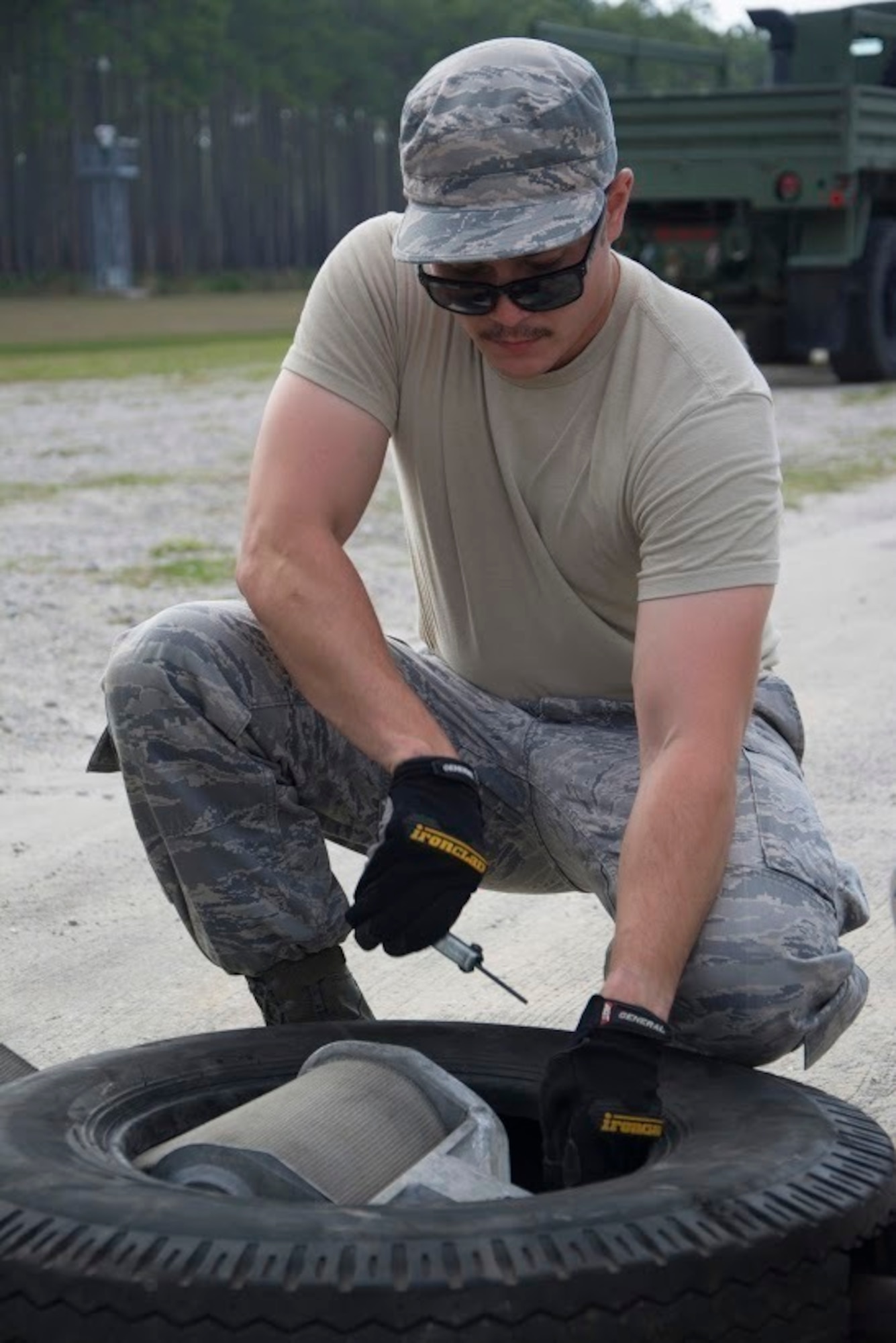 U.S Air Force Tech. Sgt. Darren C. Clemen, a 624th Civil Engineer Squadron electrician, practices installing a tape connector for the Mobile Aircraft Arresting System during Silver Flag at Tyndall Air Force Base, Fla., Feb. 28, 2017. Airmen with the power production shop train on the MAAS, which can rapidly decelerate an aircraft in case of a malfunction. Located on Oahu and a component of the Air Force Reserve, the 624th CES is comprised of three PRIME BEEF teams, seven Firefighting teams and one Readiness team, which support the 624th Regional Support Group's mission to deliver mission essential capability through combat readiness, quality management and peacetime deployments. (U.S. Air Force photo by Master Sgt. Raquel Griffin)
