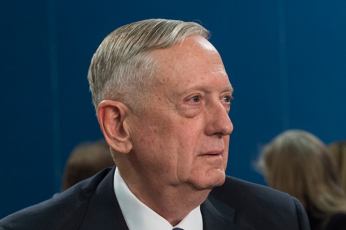 Defense Secretary Jim Mattis. DoD photo by Air Force Tech. Sgt. Brigitte N. Brantley