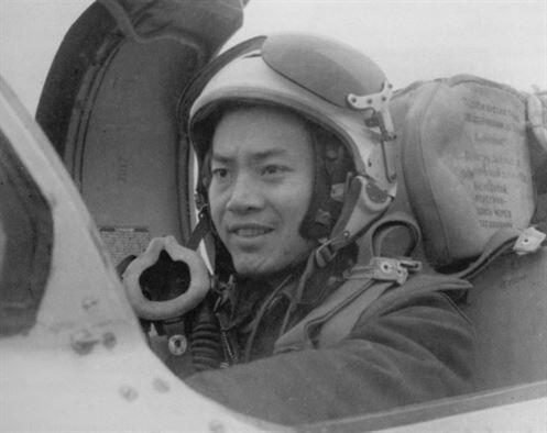 This Soviet-made helmet was the type used by most North Vietnamese MiG-21 pilots during the Southeast Asia War. (U.S. Air Force photo)

