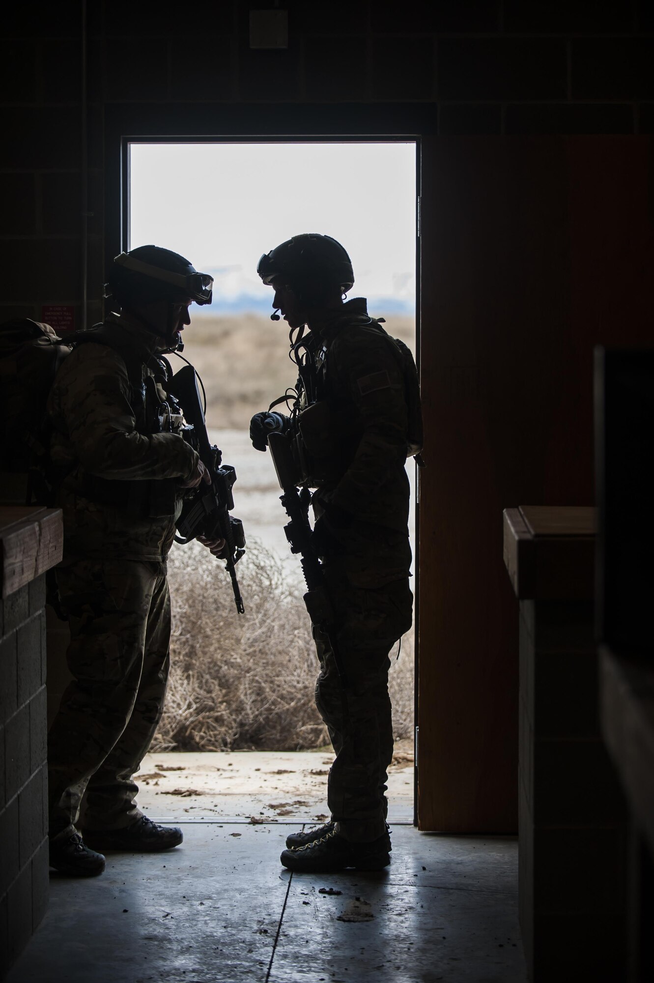 Senior Airman Rory Whipple, a pararescueman with the 308th Rescue Squadron, loads a magazine with ammunition, March 2, 2017, at Gowen Field, Idaho, during pre-deployment training for the 305th Rescue Squadron.The 305th RQS, located at Davis-Monthan Air Force Base, Ariz., is conducting training at the Idaho Air National Guard’s Orchard Combat Training Center, a 143,000-acre live-fire range located south of Boise, Idaho, to hone all of their search and rescue procedures before heading to Southwest Asia. (U.S. Air Force photo/Staff Sgt. Jared Trimarchi) 
