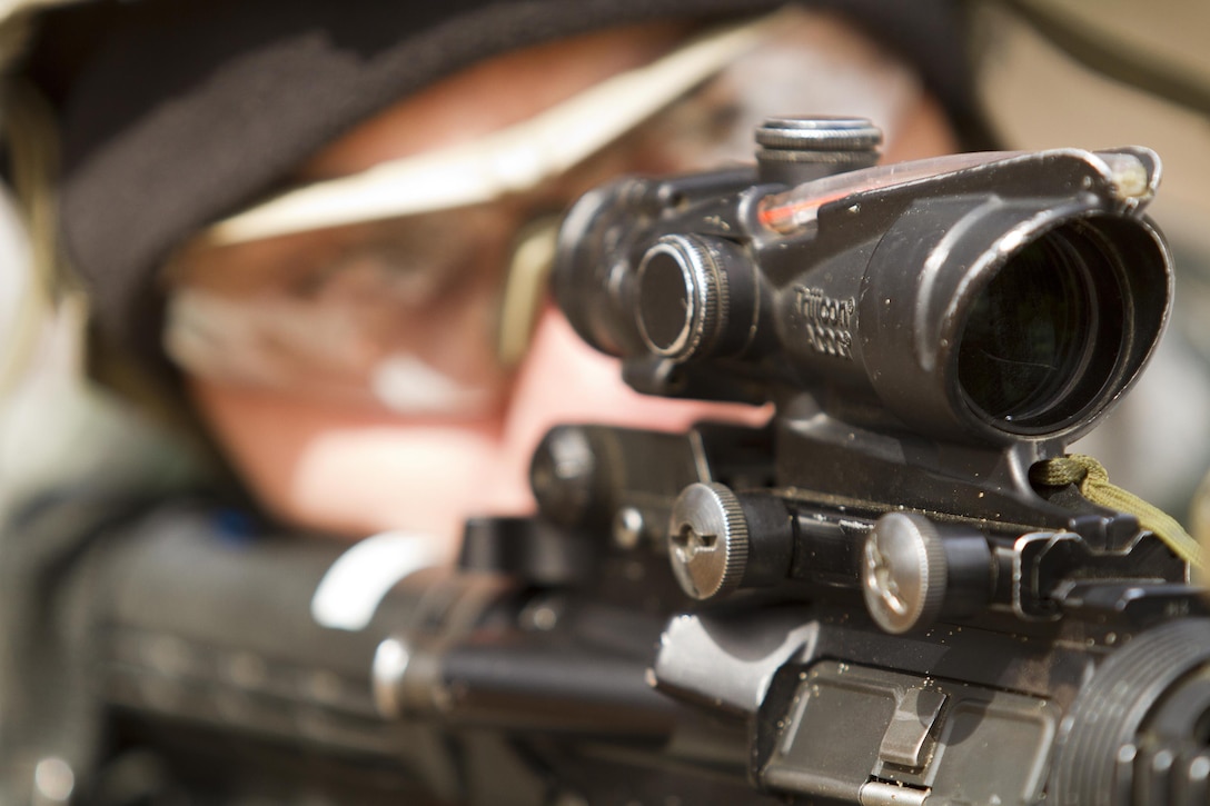 U.S. Army Soldier assigned to Easy Company, 2nd Battalion, 506th Parachute Infantry Regiment, 101st Airborne Division (Air Assault) provides security at Lakehurst Maxfield Field during a multi-component airfield seizure training exercise between the Army Reserve and the 101st Airborne Division (Air Assault) on March 13, 2017, to kick off Warrior Exercise 78-17-01. Several Army Reserve organizations including the Army Reserve Aviation Command, 84th Training Command, 78th Training Division, and members of the 200th Military Police Command helped Easy Company, 2nd Battalion, 506th Parachute Infantry Regiment, 101st Airborne Division conduct the mission. Roughly 60 units from the U.S. Army Reserve, U.S. Army, U.S. Air Force, and Canadian Armed Forces are participating in the 84th Training Command’s joint training exercise, WAREX 78-17-01, at Joint Base McGuire-Dix-Lakehurst from March 8 until April 1, 2017; the WAREX is a large-scale collective training event designed to assess units’ combat capabilities as America’s Army Reserve continues to build the most capable, combat-ready, and lethal Federal Reserve force in the history of the Nation. (Army Reserve Photo by Master Sgt. Mark Bell / Released)