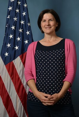 Ara Thomas, 20th Force Support Squadron Airman and Family Readiness Center Key Spouse Program coordinator, smiles at Shaw Air Force Base, S.C., March 10, 2017. After key spouses are approved by their unit commander, Thomas helps them receive necessary training so they can act as a liaison between Team Shaw families and helping agencies. (U.S. Air Force photo by Airman 1st Class Destinee Sweeney)