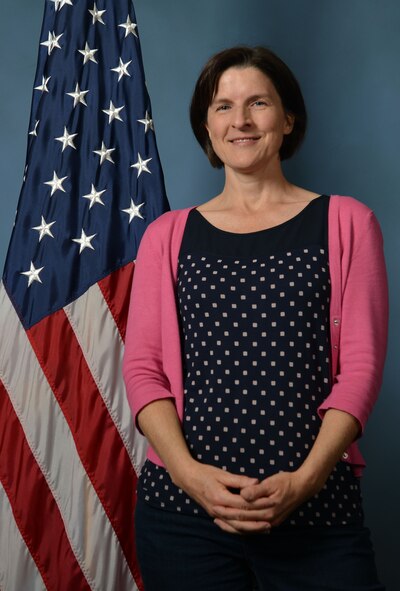 Ara Thomas, 20th Force Support Squadron Airman and Family Readiness Center Key Spouse Program coordinator, smiles at Shaw Air Force Base, S.C., March 10, 2017. After key spouses are approved by their unit commander, Thomas helps them receive necessary training so they can act as a liaison between Team Shaw families and helping agencies. (U.S. Air Force photo by Airman 1st Class Destinee Sweeney)