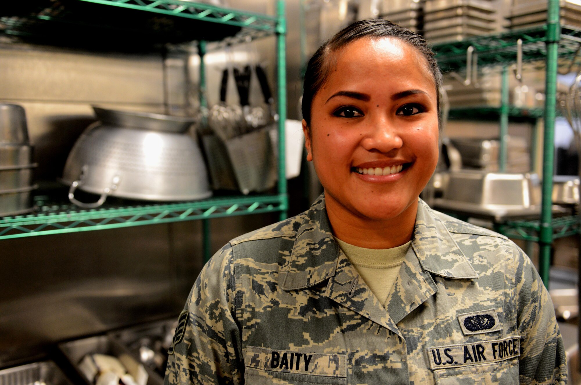 Staff Sgt. Tamra Baity, 9th Force Support Squadron storeroom non-commissioned officer in charge, poses for a photo, March 8, 2017. (U.S. Air Force photo/Staff Sgt. Jeffrey Schultze)