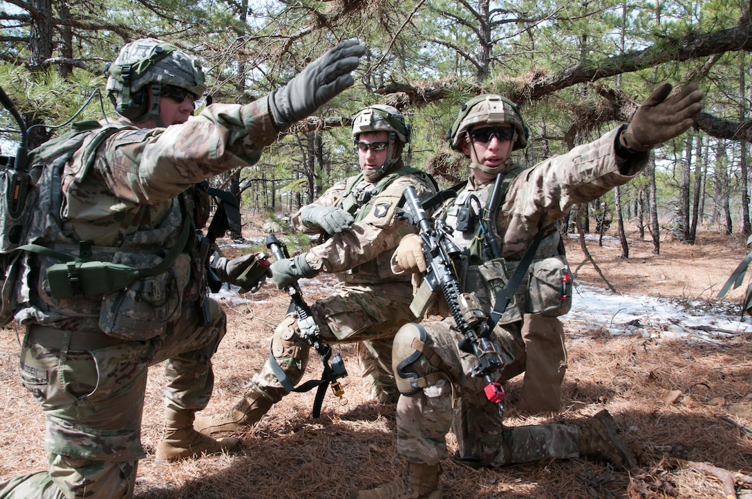 Army Soldiers assigned to the 101st Airborne Division (Air Assault), engage enemy forces at Lakehurst Maxfield Field during a multi-component airfield seizure training exercise with the Army Reserve and the 101st Airborne Division on March 13, 2017 to kick off Warrior Exercise 78-17-01. Several Army Reserve organizations including the Army Reserve Aviation Command, 84th Training Command, 78th Training Division, and members of the 200th Military Police Command helped Easy Company, 2nd Battalion, 506th Parachute Infantry Regiment, 101st Airborne Division conduct the mission. Roughly 60 units from the U.S. Army Reserve, U.S. Army, U.S. Air Force, and Canadian Armed Forces are participating in the 84th Training Command’s joint training exercise, WAREX 78-17-01, at Joint Base McGuire-Dix-Lakehurst from March 8 until April 1, 2017; the WAREX is a large-scale collective training event designed to assess units’ combat capabilities as America’s Army Reserve continues to build the most capable, combat-ready, and lethal Federal Reserve force in the history of the Nation.