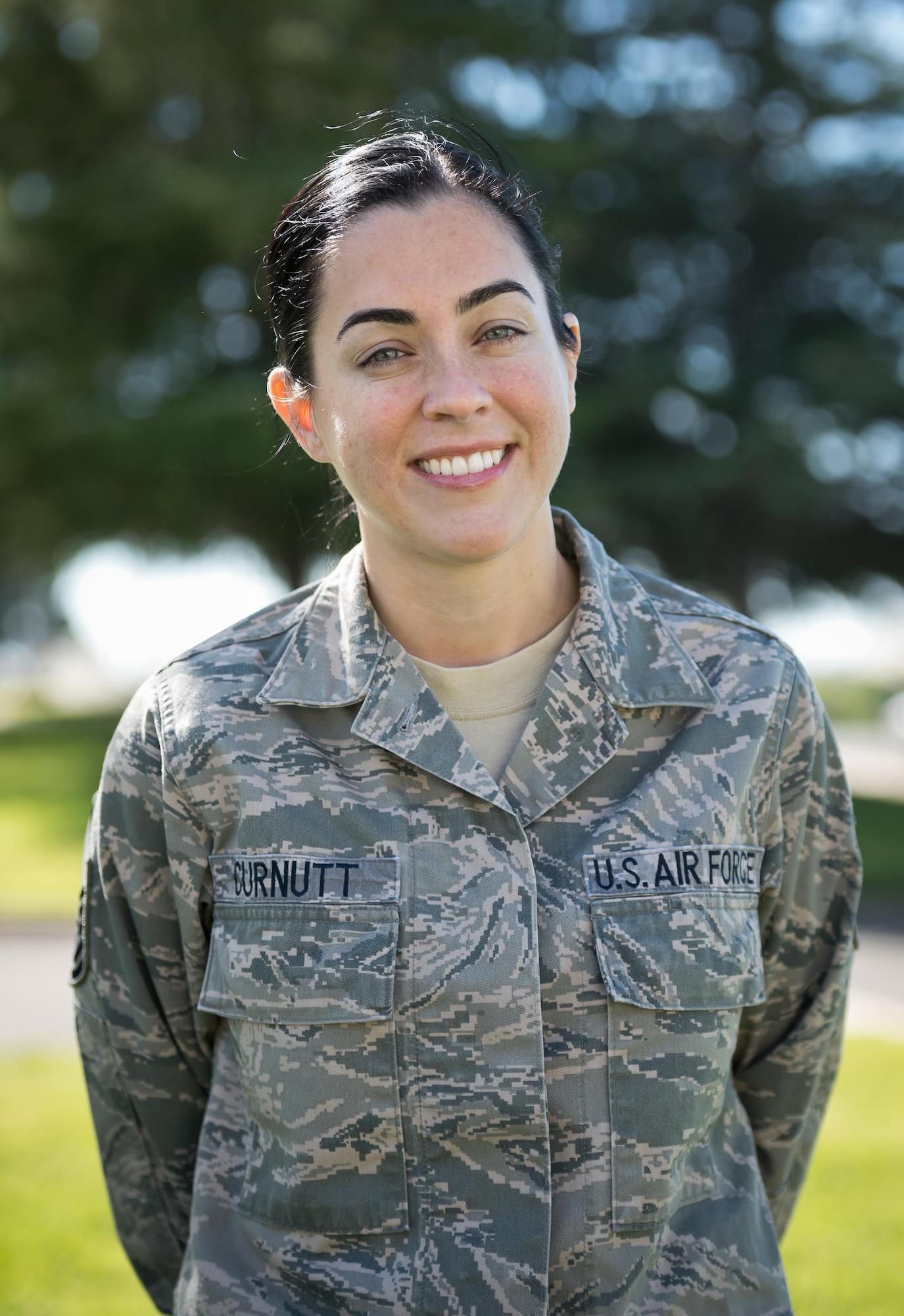 Master Sgt. Kellie Curnutt, 940th Aerospace Medicine Squadron superintendent, poses for a photo at Beale Air Force Base, California on March 12, 2017. (U.S. Air Force photo by, Staff Sgt. Brenda Davis)