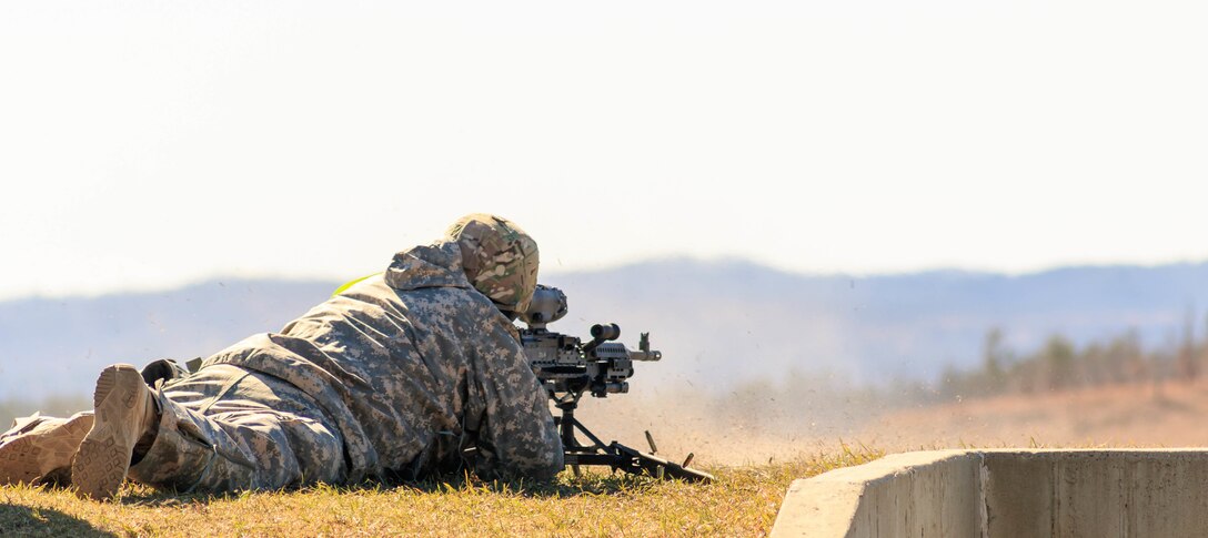 A U.S. Army Reserve Soldier qualifies with an M240B machine gun during Operation Cold Steel at Fort McCoy, Wis., March 8, 2017. Operation Cold Steel is the U.S. Army Reserve's crew-served weapons qualification and validation exercise to ensure that America's Army Reserve units and soldiers are trained and ready to deploy on short-notice and bring combat-ready and lethal firepower in support of the Army and our joint partners anywhere in the world. 