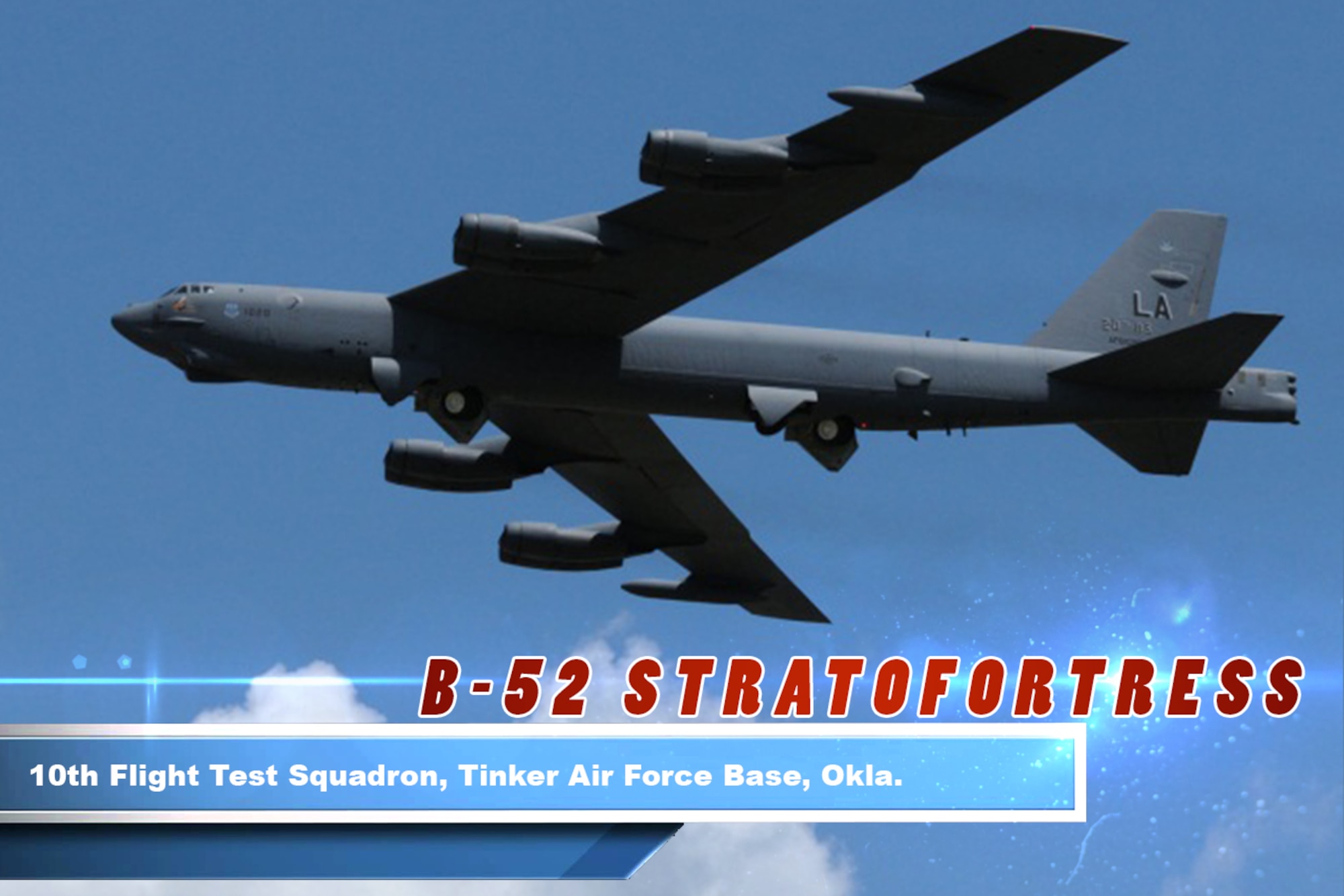 The B-52 is a long-range, heavy bomber that can perform a variety of missions. The bomber is capable of flying at high subsonic speeds at altitudes up to 50,000 feet (15,166.6 meters). It can carry nuclear or precision guided conventional ordnance with worldwide precision navigation capability.