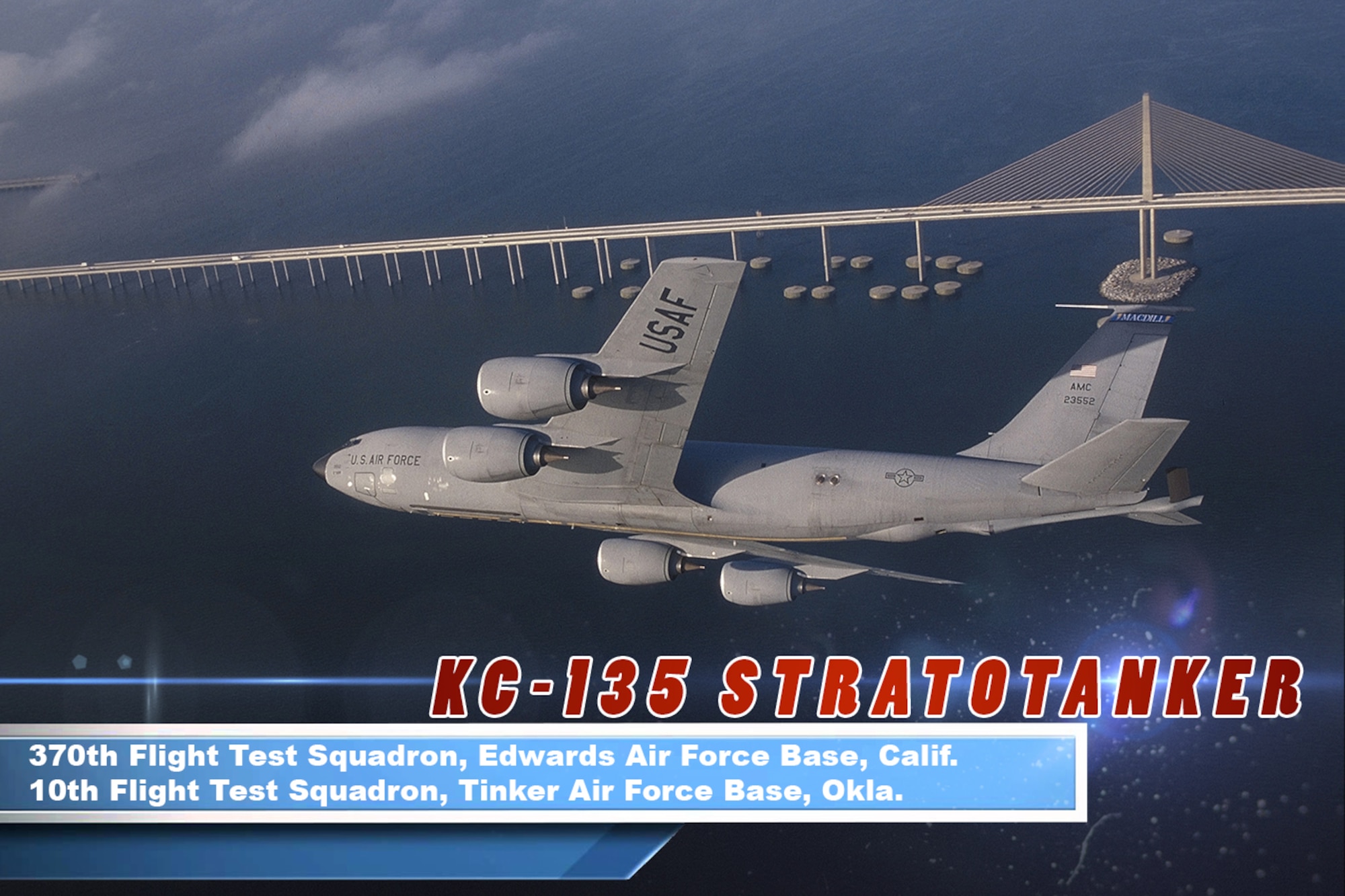 The KC-135 Stratotanker provides the core aerial refueling capability for the United States Air Force and has excelled in this role for more than 50 years. This unique asset enhances the Air Force's capability to accomplish its primary mission of global reach. It also provides aerial refueling support to Air Force, Navy, Marine Corps and allied nation aircraft. The KC-135 is also capable of transporting litter and ambulatory patients using patient support pallets during aeromedical evacuations.