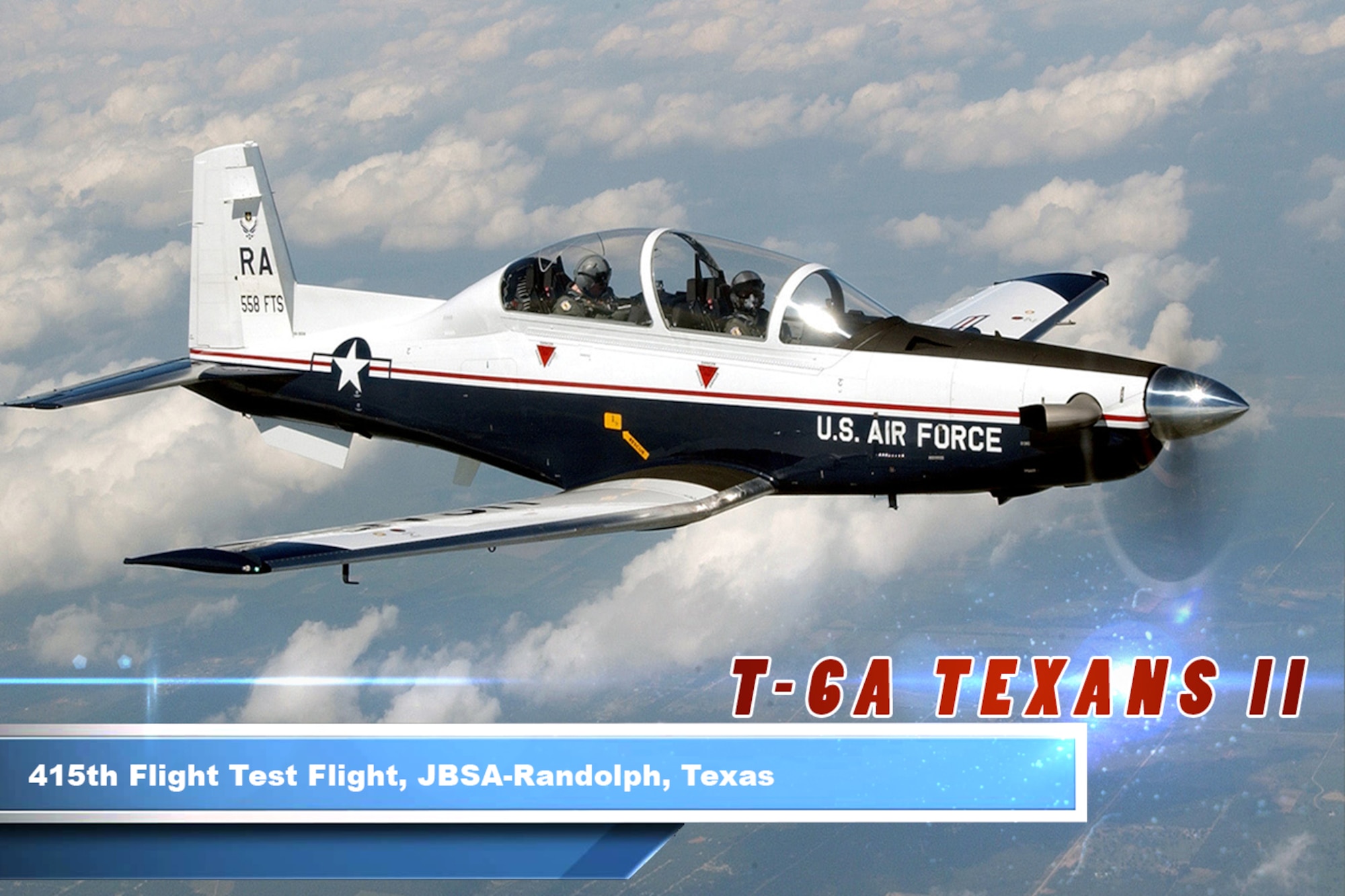 The T-6A Texan II is a single-engine, two-seat primary trainer designed to train Joint Primary Pilot Training, or JPPT, students in basic flying skills common to U.S. Air Force and Navy pilots.