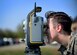 U.S. Air Force Airman 1st Class Ryan Mundt, 633rd Civil Engineer Squadron engineering technician, performs an optical site survey, at Joint Base Langley-Eustis, Va., March 9, 2017. Mundt is a member of the mapping section, which has more than 45,000 drawings that are kept and maintained, to include all on-base facilities and floor plans. (U.S. Air Force photo/Senior Airman Areca T. Bell)

