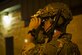 Senior Airman John Nipp, an explosive ordnance disposal journeyman with the 1st Special Operations Civil Engineer Squadron, checks his night-vision goggles before training at Hurlburt Field, Fla., March 9, 2017. EOD Airmen cleared more than a mile of roadways and disabled several simulated caches of explosive ordnance during training. (U.S. Air Force photo by Airman 1st Class Joseph Pick)