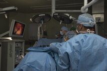 U.S. Air Force Airmen study an appendix at Misawa Air Base, Japan, March, 13, 2017. The procedure required the removal of an appendix to prevent it from rupturing. During the operation, the primary surgeon worked as the mentor to advise how to make the process better. (U.S. Air Force photo by Airman 1st Class Sadie Colbert)