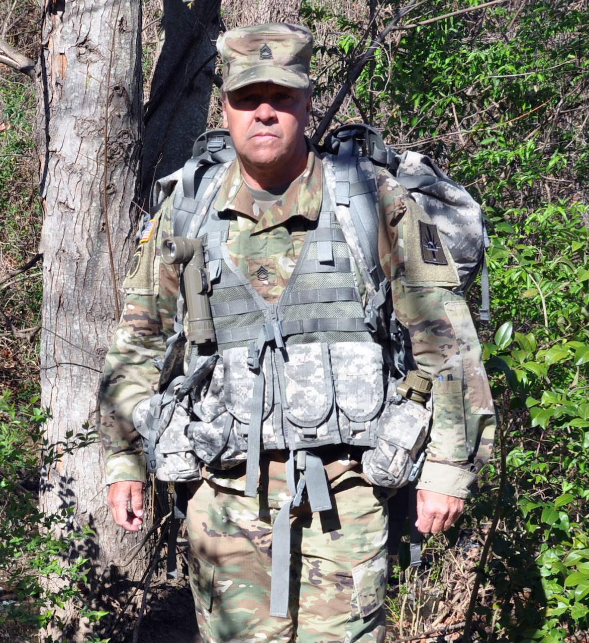 New York Army National Guard Sgt. 1st Class Jeff Mason, a member of Medical Command, drives to drills in New York from North Carolina. Mason, age 55, is now competing in the New York Army National Guard Best Warrior Competition. Courtesy photo