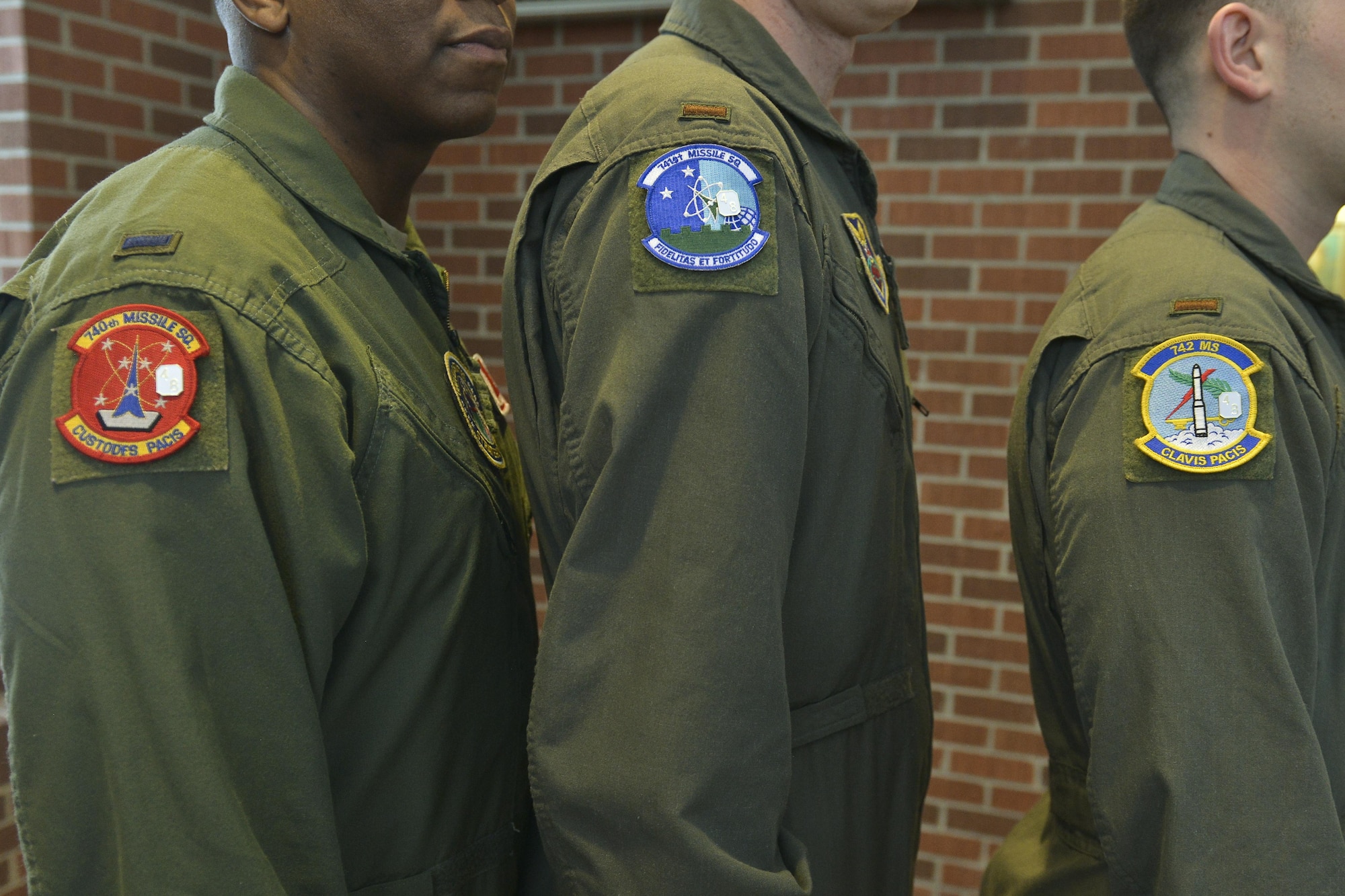 Members of the 91st Operations Group pose for a photo at Minot Air Force Base, N.D., March 15, 2017. These missileers recently completed 48-hour alert missions due to a winter storm on March 6. (U.S. Air Force photo/Airman 1st Class Jessica Weissman)