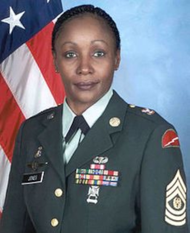 Sgt. Maj. Michele S. Jones was appointed command sergeant major of the Army Reserve in September 2003. She was the first woman to serve as the senior NCO in any of the Army's components. Courtesy photo