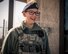 U.S. Air Force Airman 1st Class Kayla Brooks, a security forces specialist with the 182nd Security Forces Squadron, Illinois Air National Guard, interacts with Airmen while posted as an installation entry controller at the 182nd Airlift Wing, Peoria, Ill., March 3, 2017. Security forces Airmen serve as the first line of defense for their bases and fellow Airmen. (U.S. Air National Guard photo by Tech. Sgt. Lealan Buehrer)