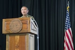 Adm. Harry B. Harris, Jr., Commander, U.S. Pacific Command, speaks to audience members during a National Women's History Month observance ceremony at Pearl Harbor, March 15, 2017. National Women's History Month, established in 1981, honors trailblazing women in both civilian and military professions, who have helped pave the way for future generations of women to serve their community and their country. 