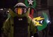 U.S. Air Force Senior Airman HTyler Kelley, 19th Civil Engineer Squadron explosive ordnance disposal technician, wears an EOD 9 Bomb Suit March 15, 2017, at Little Rock Air Force Base, Ark. Bomb suits can range in weight from 70-80 pounds. (U.S. Air Force photo by Senior Airman Stephanie Serrano)