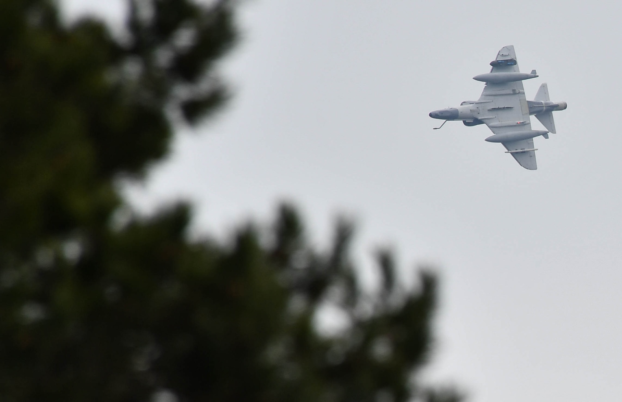 An A-4 Skyhawk circles around a training area during the U.S. Air Forces in Europe Air-Ground Operations School’s Joint Terminal Attack Controller Qualification Course at Grafenwoehr Training Area, Germany, March 14, 2017. The students worked with F-16 and A-4 Skyhawk aircraft during the training. (U.S Air Force photo by Senior Airman Tryphena Mayhugh)