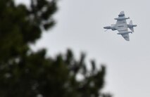 An A-4 Skyhawk circles around a training area during the U.S. Air Forces in Europe Air-Ground Operations School’s Joint Terminal Attack Controller Qualification Course at Grafenwoehr Training Area, Germany, March 14, 2017. The students worked with F-16 and A-4 Skyhawk aircraft during the training. (U.S Air Force photo by Senior Airman Tryphena Mayhugh)