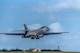 A B-1B Lancer, assigned to the 9th Expeditionary Bomb Squadron and deployed from Dyess Air Force Base, Texas, takes off March 10, 2017, at Andersen AFB, Guam. The B-1B's are deployed to Andersen AFB as part of U.S. Pacific Command's continuous bomber presence operations. This forward deployed presence demonstrates continuing U.S. commitment to stability and security in the Indo-Asia-Pacific region. Most importantly, the bomber rotations provide Pacific Air Forces and PACOM commanders an extended deterrence capability. (U.S. Air Force photo/Airman 1st Class Jacob Skovo)
