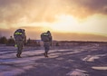 Two U.S. Army soldiers participate in the final leg of the German Armed Forces Badge for military Proficiency (GAFBP) competition in Ft. Drum, N.Y. on Saturday, March 11, 2017. Temperatures hovered around zero degrees Fahrenheit during the all-day event. (U.S. Air Force photo by Staff Sgt. Richard Mekkri)