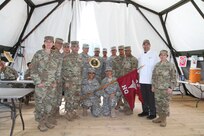 The 49th Multifunctional Medical Battalion Food Operation Team is presented an award by the United States Army Reserve Command and the National Restaurant Association Military Foundation in recognition of their advancement to the final stages of the 2017 Phillip A. Connelly competition in Puerto Nuevo, Puerto Rico.