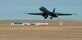A B-1 bomber assigned to the 37th Bomb Squadron launches for exercise Combat Raider March 15, 2017, at Ellsworth Air Force Base, S.D. The B-1 was first stationed at Ellsworth in 1987 and has been involved in every Large Scale Exercise at the Powder River Training Complex, north of Belle Fourche, S.D. (U.S. Air Force photo by Airman Nicolas Z. Erwin)