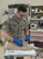 Staff Sgt. Joshua Woods, 366th Medical Group aerospace medical technician, demonstrates the correct way to stitch a wound March 16, 2017, at Mountain Home Air Force Base, Idaho. Aerospace medical technicians learn their craft at Ft. Sam Houston, Texas, during their 98 day technical school. (U.S. Air Force photo by Airman Jeremy D. Wolff/Released)