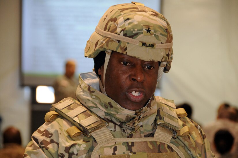 Brig. Gen. Michael Dillard, commanding general of the U.S. Army Reserve’s 78th Training Division, briefs congressional staffers about WAREX 78-17-01 March 17 at Joint Base McGuire-Dix-Lakehurst, New Jersey.  Warrior Exercises are designed to prepare units to be combat-ready by immersing them in scenarios where they train as they would fight.  Roughly 60 units from the U.S. Army Reserve, U.S. Army, U.S. Air Force and other components are participating in the WAREX.