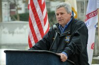 New Jersey State Senator Christopher “Kip” Bateman delivers remarks during the Presidential Wreath Laying event March 18 for President Grover Cleveland at Princeton Cemetery, New Jersey. Maj. Gen. Troy D. Kok, commanding general of the U.S. Army Reserve’s 99th Regional Support Command, hosted and spoke at the event along with Bateman, Princeton Mayor Liz Lempert, and Mr. Robert J. Maguire, civilian aide to the Secretary of the Army for New Jersey.