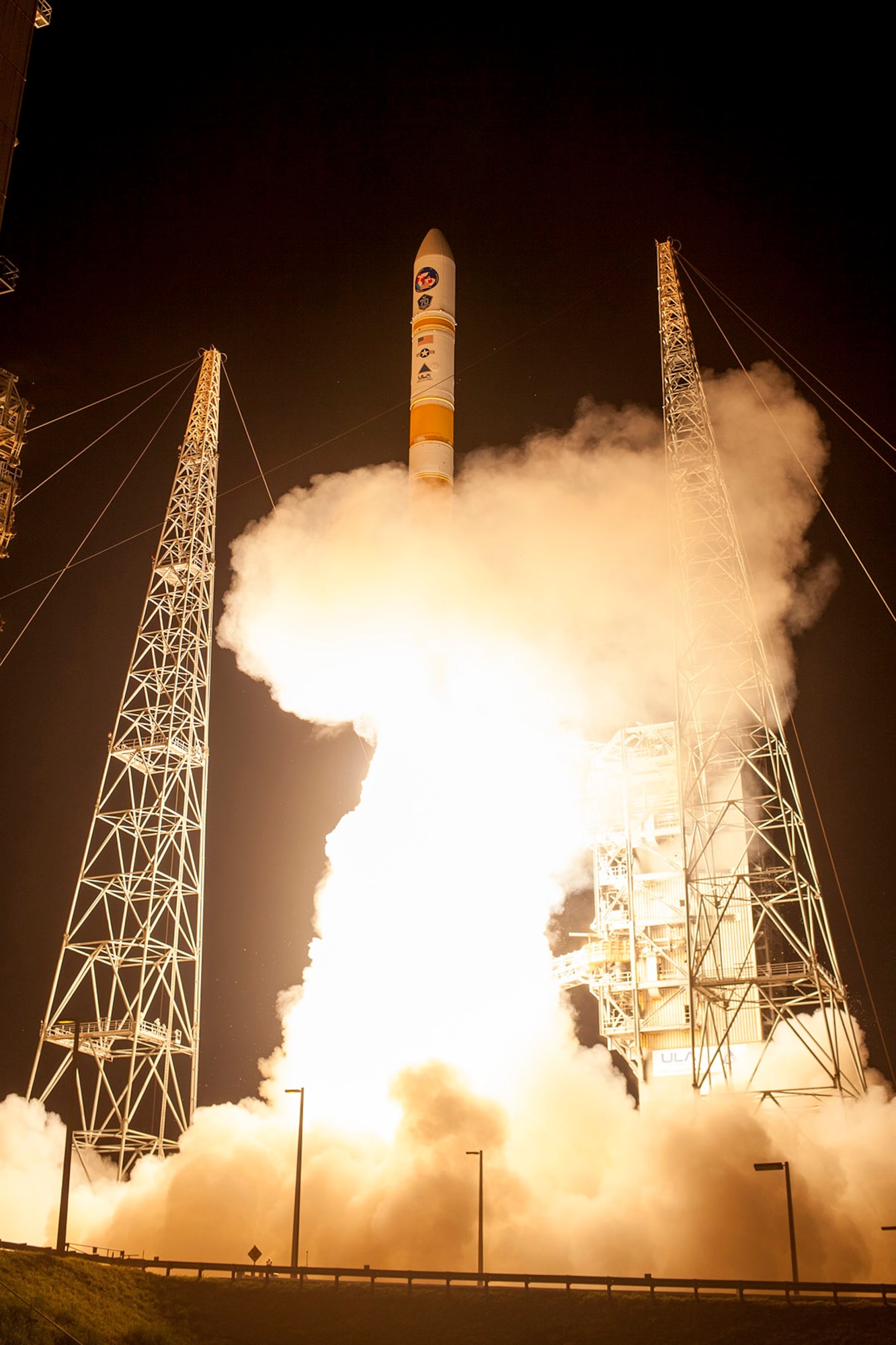 A  Delta IV rocket carrying WGS-9 mission lifts off from Space Launch Complex-37 at 8:18.m. EDT, March 18. (Photo courtesy of United Launch Alliance) 

