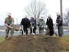 The U.S. Army Reserve marked another milestone in helping its Soldiers remain a trained and ready part of the Total Force by breaking ground March 18 on a new Army Reserve Center at Joint Base McGuire-Dix-Lakehurst, New Jersey. Pictured from left are: Maj. Gen. Troy D. Kok, commanding general of the U.S. Army Reserve’s 99th Regional Support Command; U.S. Representative Tom MacArthur, representing New Jersey’s 3rd Congressional District; Mr. Robert J. Maguire, civilian aide to the Secretary of the Army for New Jersey; Col. Frederick D. Thaden, commander of JBMDL; Mr. Richard Locklear from the office of U.S. Senator Bob Menendez; and Navy Captain Christopher Bergen, commander of Naval Support Activity Lakehurst and deputy commander of JBMDL.