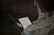 U.S. Air Force Senior Airman Jacob D. Jennings, a 35th Maintenance Group weapons evaluator, reviews his notes in the load barn at Misawa Air Base, Japan, Feb. 28, 2017. Misawa constraint readiness displays its commitment to enhance stability in the Indo-Asia-Pacific region. (U.S. Air Force photo by Tech. Sgt. Araceli Alarcon)