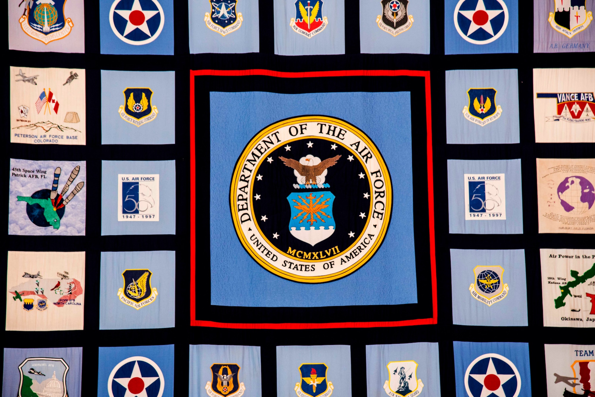 U.S. Air Force 50th Anniversary Commemorative Quilt