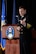 Adm. Mike Rogers speaks from the stage at Arnold Hall March 14, 2017, during the Academy Assembly. Rogers is the director of the National Security Agency, the commander of U.S. Cyber Command commander and the Chief of the Central Security Service. (U.S. Air Force photo/Mike Kaplan)
