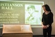 Dr. Betsy Christianson, widow of Capt. A. Marc Christianson III, admires the remembrance plaque during the 6th Ranger Training Battalion’s headquarters building dedication ceremony March 17 at Eglin Air Force Base, Fla.  The building was dedicated to Christianson, who passed away on the training range in 1972.  (U.S. Air Force photo/Samuel King Jr.)