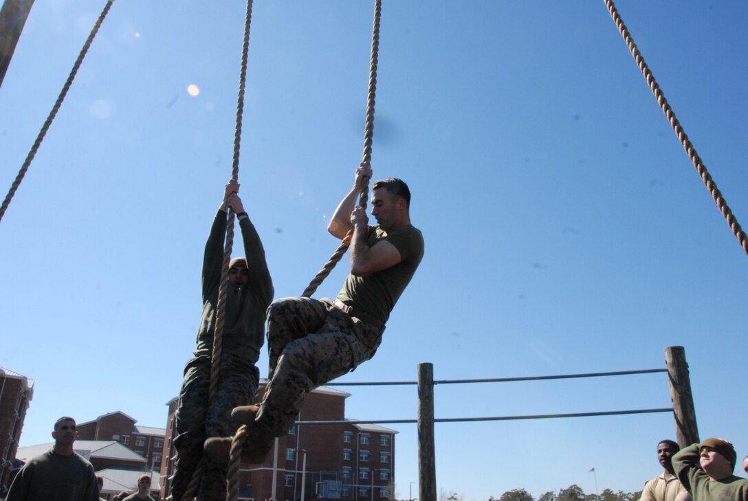 On March 16th, 2017 MCES held its annual Engineer Field Meet on Ellis Field. The annual field meet is held to celebrate the patron saint of engineers, St. Patrick; as well as build camaraderie, espirit de corps, and compete for the four-leaf clover trophy. After completing thirteen events, 2d Combat Engineer Battalion and 8th Engineer Support Battalion were in a tie for first place.  The tie-breaking event was a second running of the Obstacle Course Relay.  8th Engineer Support Battalion won the tie-breaking Obstacle Course and the overall field meet.